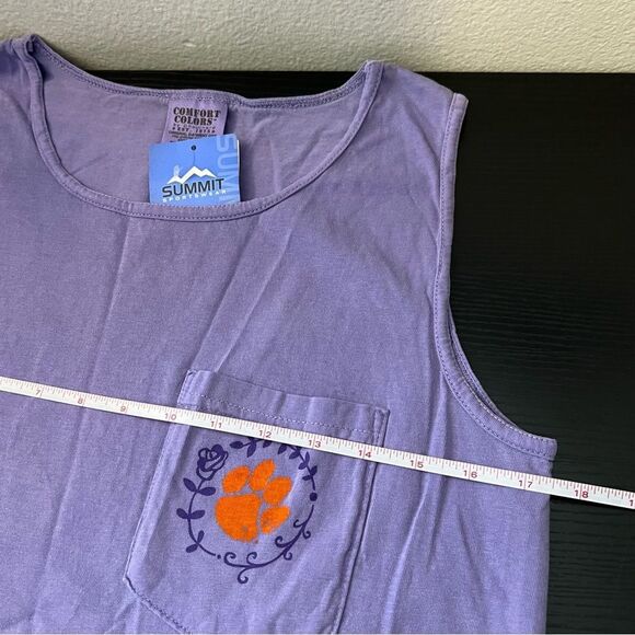 Comfort Colors Purple Clemson Tigers Tank Top Small NWT - Picture 7 of 8